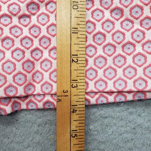 LOFT Ann Taylor Riviera Shorts Womens Multi Geometric Flat Front Slash Pockets - Picture 3 of 6